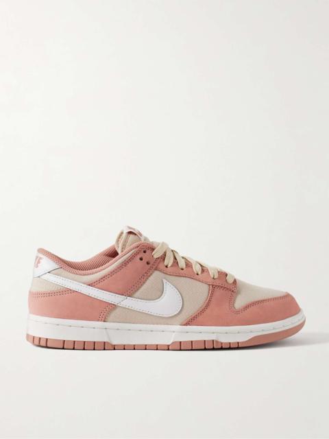 Nike Dunk Low Retro PRM Leather-Trimmed Suede and Twill Sneakers