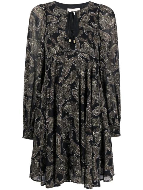 MICHAEL KORS paisley-print long-sleeve dress