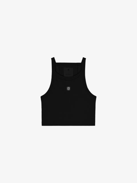 Givenchy CROPPED TANK TOP IN COTTON WITH 4G DETAIL