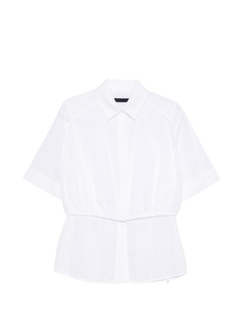 JUUN.J stripe gathered shirt