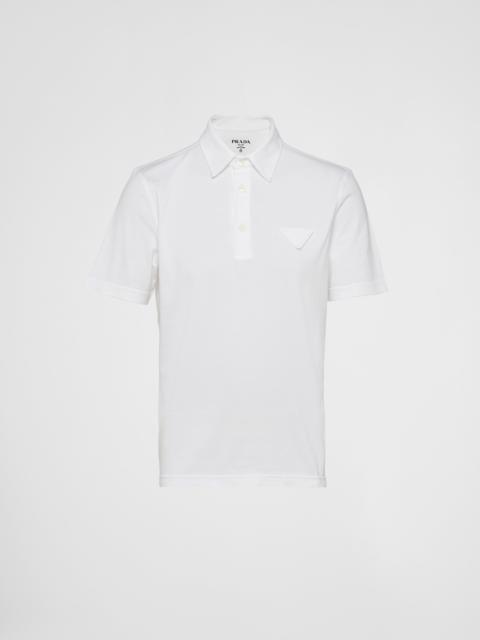 Prada Short-sleeved cotton polo shirt