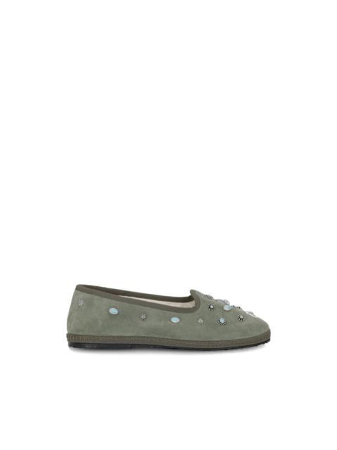 FORTELA studded suede ballet flats