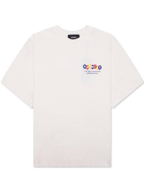 NAHMIAS HIGH IN SUMMERLAND BOXY T-SHIRT - EGG WHITE