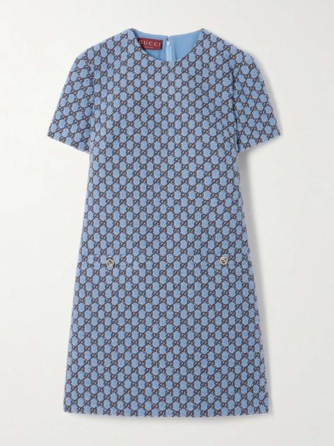 GUCCI Embroidered bouclé mini dress