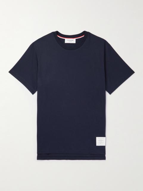 Thom Browne Logo-Appliquéd Cotton-Jersey T-Shirt