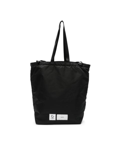 SETCHU logo-patch gabardine-weave bag
