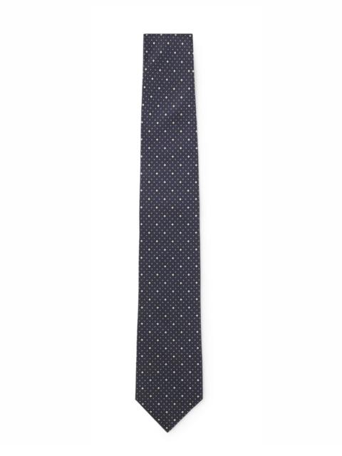 BOSS ITALIAN-SILK TIE WITH JACQUARD PATTERN