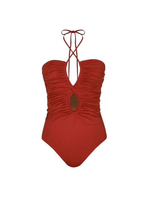 Johanna Ortiz halterneck keyhole swimsuit
