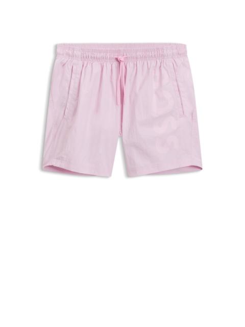 BOSS QUICK-DRYING SWIM SHORTS WITH PRINTED LOGO