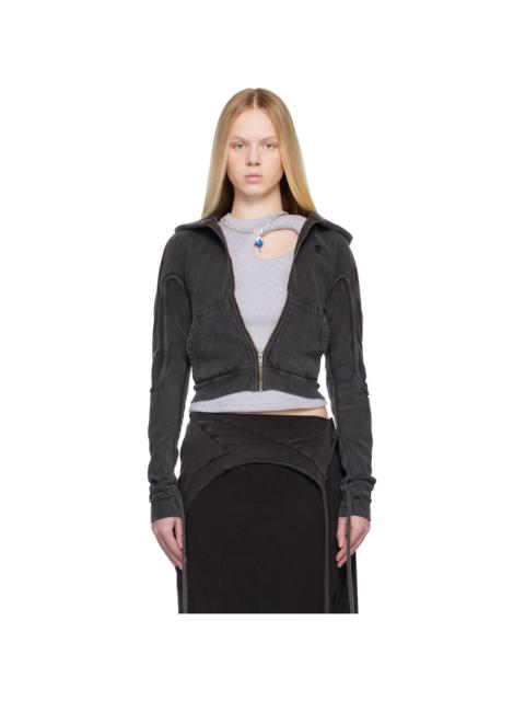 OTTOLINGER Black Fitted Zip Hoodie