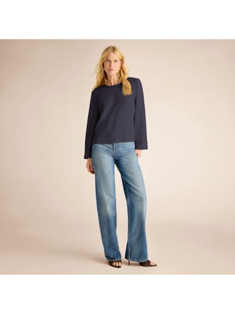 M.M.LaFleur Jules Effortless Blouse - Everyday Crepe with Topstitch