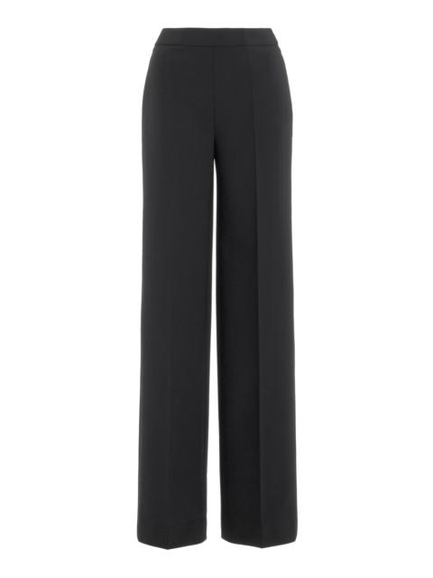 Oscar de la Renta Zip Front Wide Leg Pant black