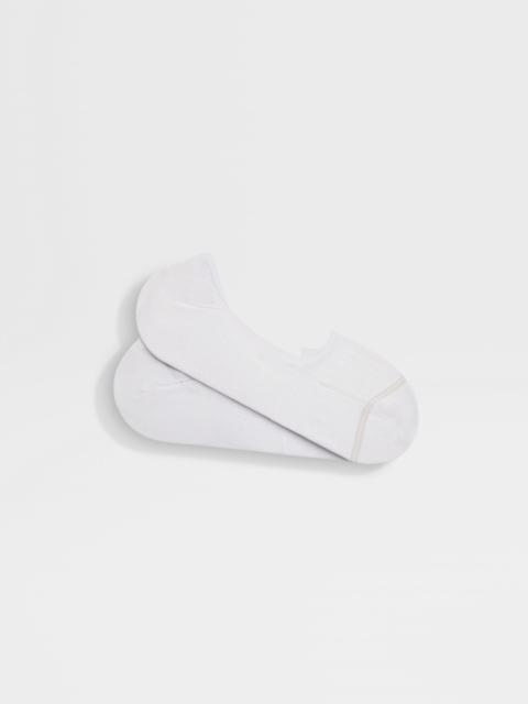 ZEGNA WHITE COTTON BLEND SOCKS