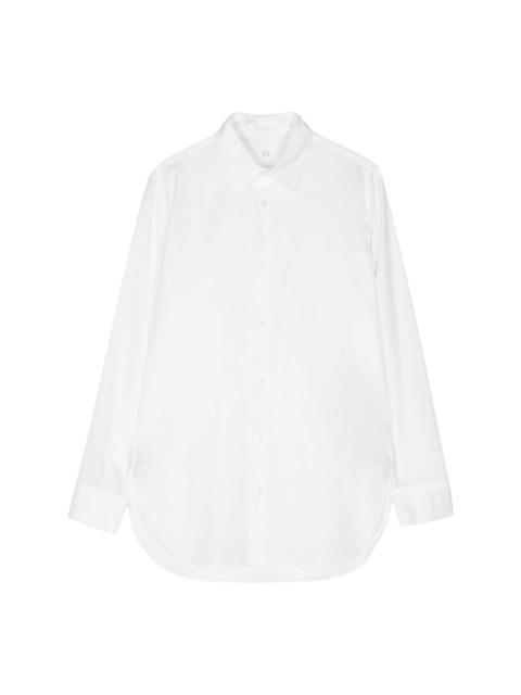 pointed-collar cotton shirt