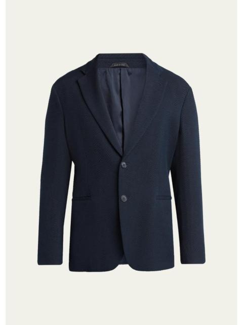 GIORGIO ARMANI Men's Jacquard Chevron Blazer