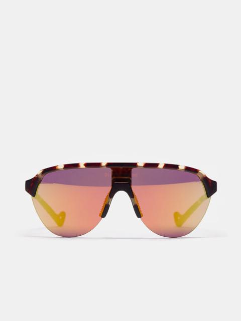 District Vision Nagata Speed Blade Sunglasses in Tortoise/D+ Amber Mirror