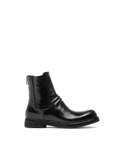 OFFICINE CREATIVE Bulla DD zip leather chelsea boots