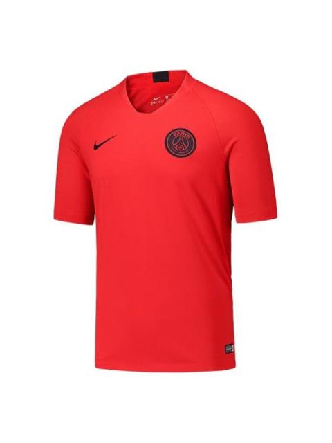 Nike Men's Nike Paris Saint-Germain 19-20 Season Greater Paris Tournament Training Short Sleeve Red T-Shi