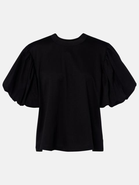 Noir Kei Ninomiya Puff-sleeve cotton jersey T-shirt