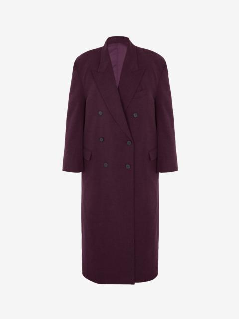 The Frankie Shop Delphina Long Coat - Burgundy