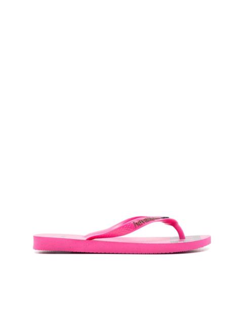 ROTATE logo-print flat flip-flops