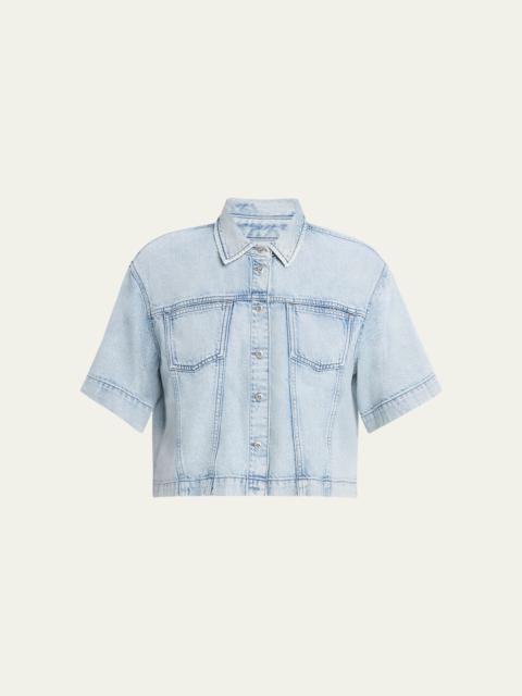 rag & bone Ultra Featherweight Abby Short-Sleeve Top