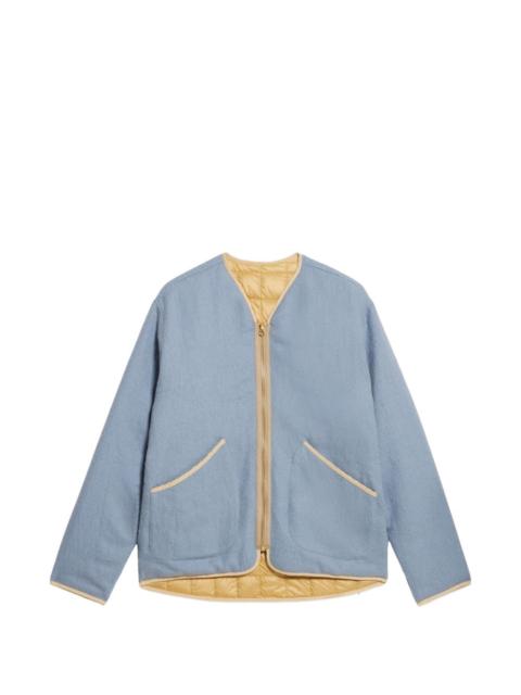 FORTELA patch pocket zip wool jacket