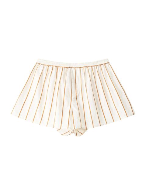 STAUD Women's Rove Striped Cotton Shorts - Solana Stripe