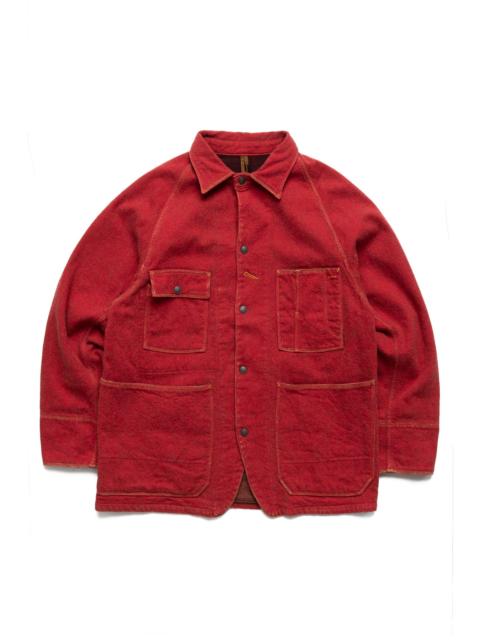 Kapital Twill Aging Wool CACTUS Coverall - Fade Red