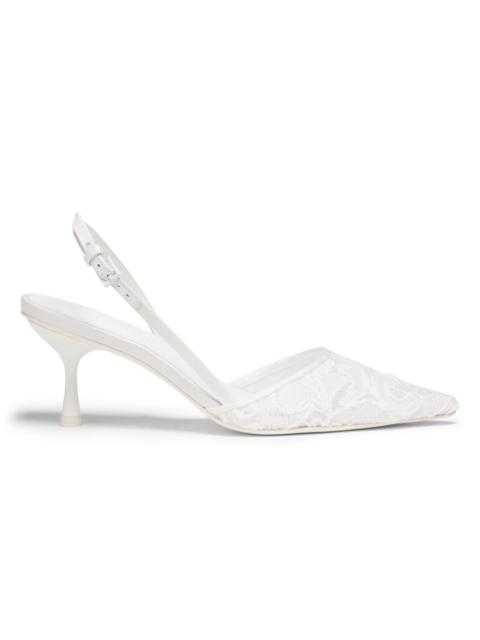 SIMKHAI Women's Dylan Lace Slingback Pumps - White