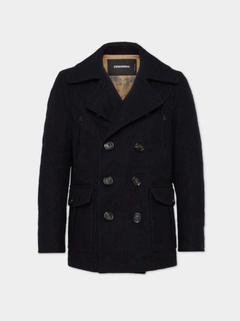 DSQUARED2 FELTED WOOL PEACOAT