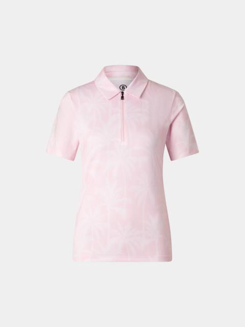 BOGNER Taya functional short-sleeved top in Pink/Off-White