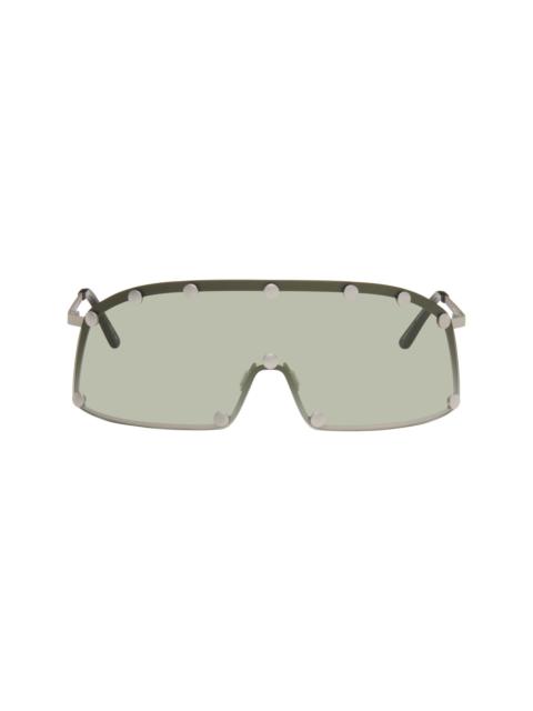 Rick Owens Silver Shielding Sunglasses