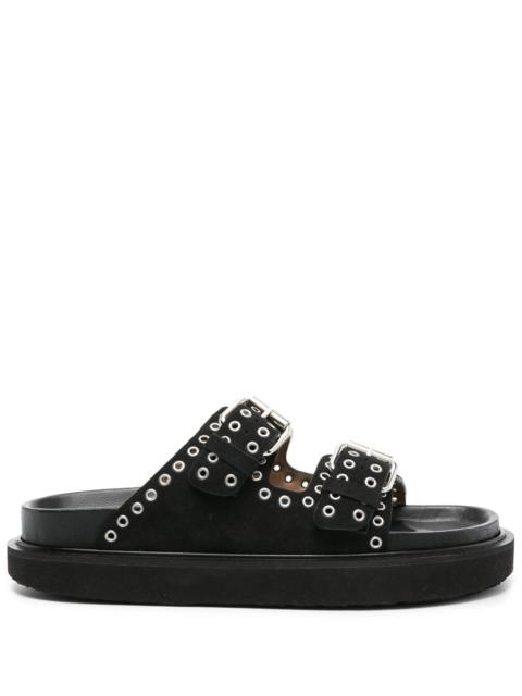 Lennyo slide sandals with buckle