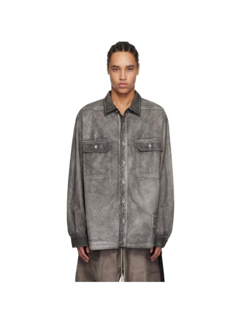 Rick Owens DRKSHDW Gray Hollywood Jumbo Overshirt