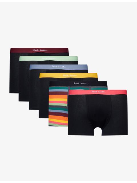Paul Smith Branded-Waistband Pack of Seven Cotton-Jersey Trunks