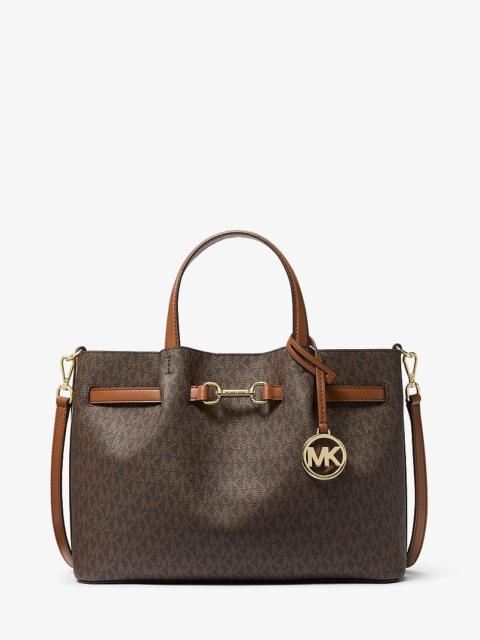 MICHAEL KORS Carson Medium Signature Logo Satchel