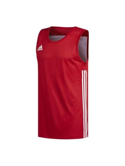 adidas adidas Knitted Breathable Basketball Vest Men 'Red White' DY6595