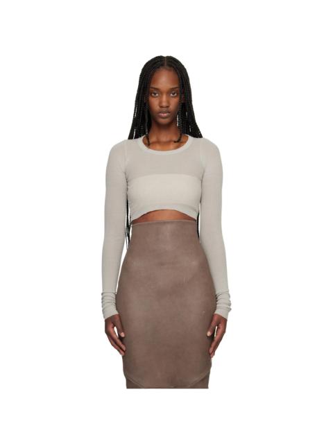 Rick Owens Off-White LS Crop T-shirt