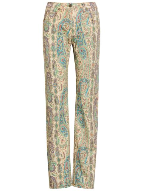 Etro Etro Patterned Straight-leg Jeans