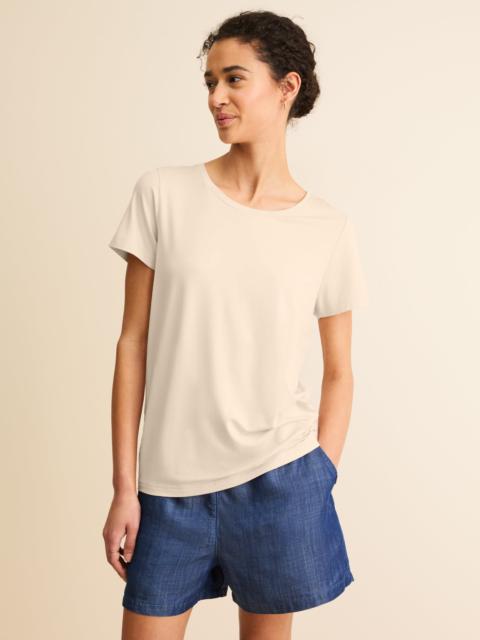 Derek Rose Women's T-Shirt Lara Micro Modal Stretch Champagne
