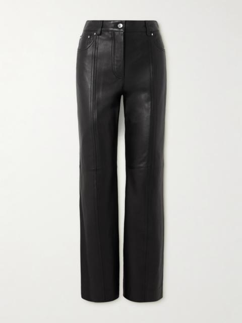 rabanne Leather Straight-leg Pants