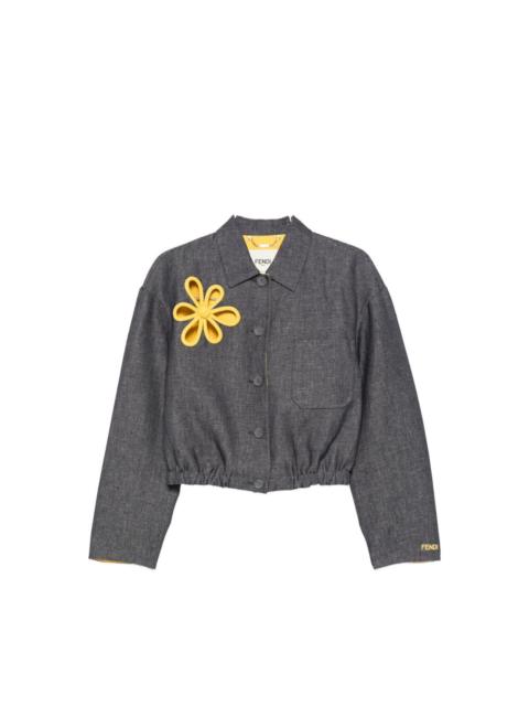 FENDI Embroidered denim jacket