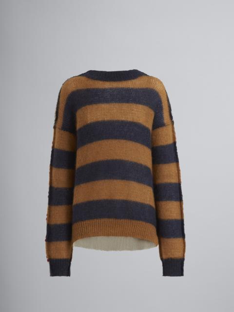 Marni WOOL AND MOHAIR SWEATER WITH RAW-EDGED SEAMS