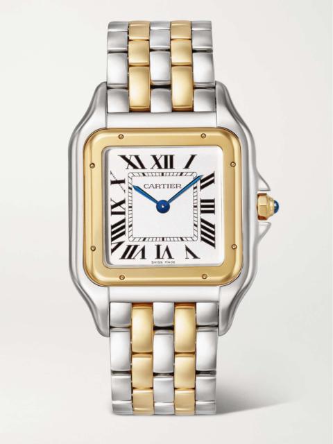 Cartier Panthère de Cartier Medium 31mm 18-karat gold and stainless steel watch White