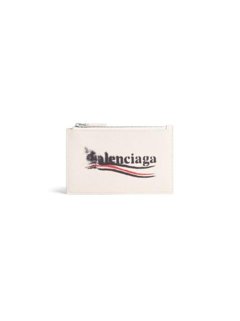 BALENCIAGA Men's Cash Large Long Coin And Card Holder in Light Beige