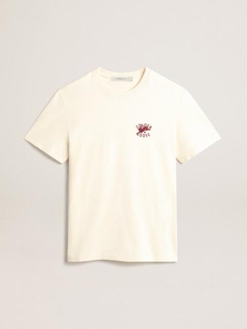 Golden Goose Men’s heritage white T-shirt with CNY logo