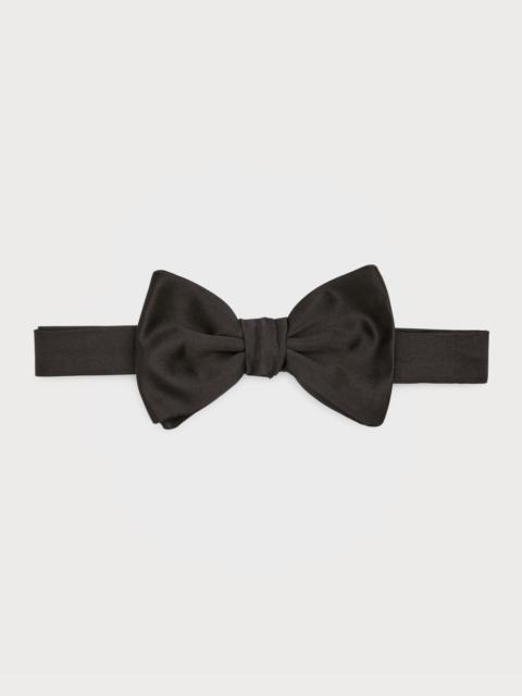EMPORIO ARMANI Men's Solid Silk Pre-Tied Bow Tie