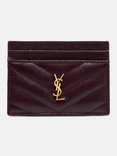 SAINT LAURENT Cassandre leather card holder