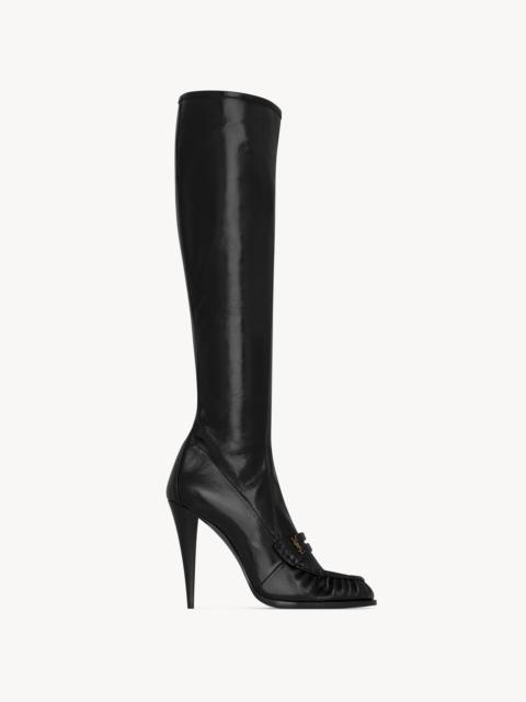SAINT LAURENT LE LOAFER BOOTS IN SMOOTH LEATHER